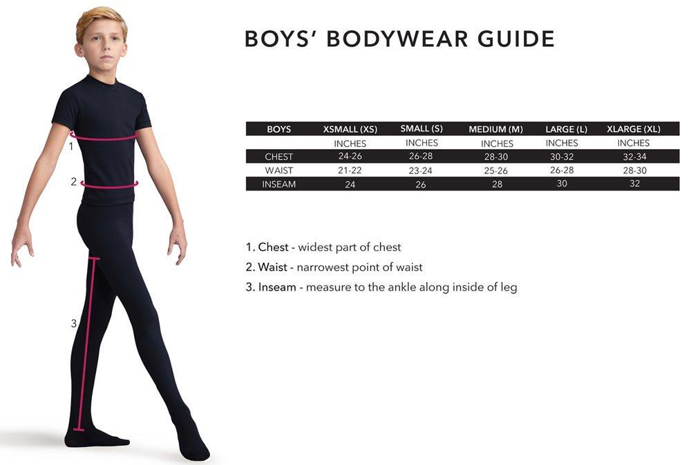 Boy's Bodywear chart