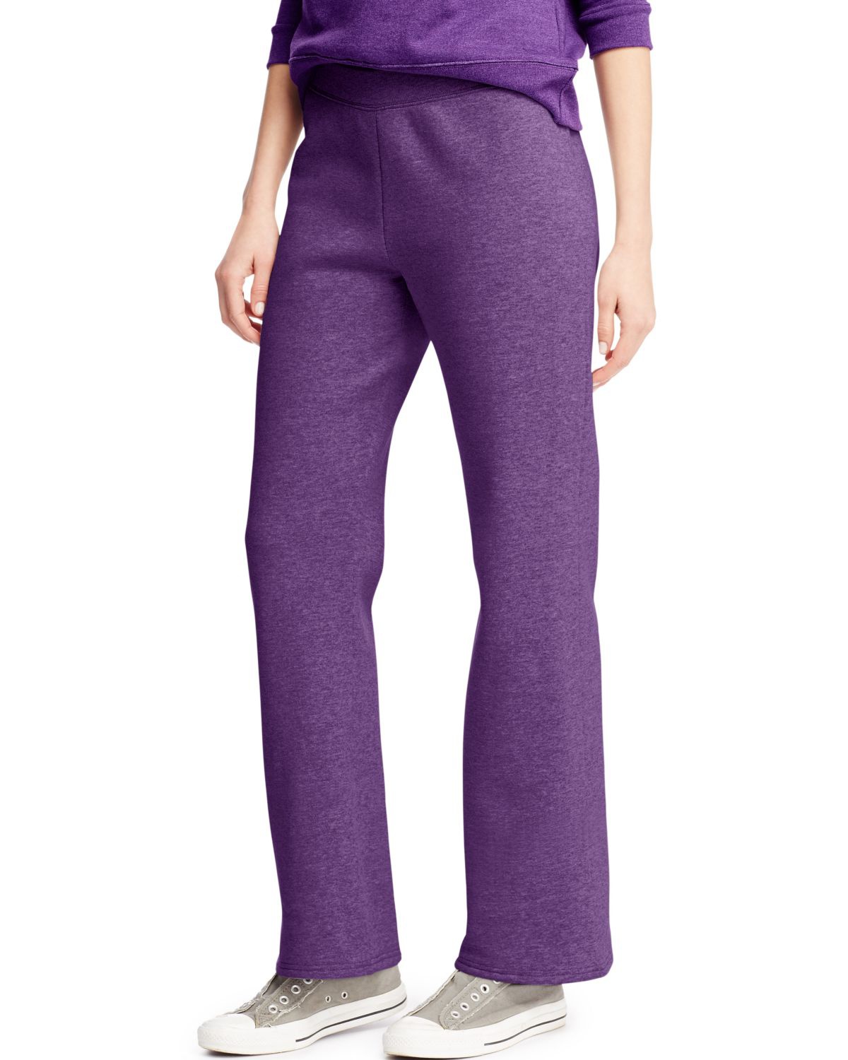 Hanes ComfortSoft™ EcoSmart® Women’s Open Bottom Leg Fleece Sweatpants ...